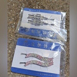 2 Hair Pins for Sale - Bling Lavender & Pink